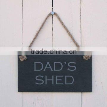 Decorative Natural Slate Hanging Sign ,welcome Plaque