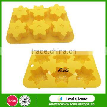 Eco-friendly silicone cake molds heat resistance snow shape silicone bread baking tray mold