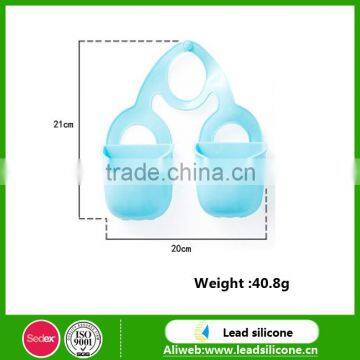 Eco-friendly Saving-space Silicone Double Groove Hang Bags photo-3