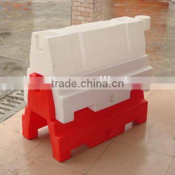 Plastic road barrier for traffic safety