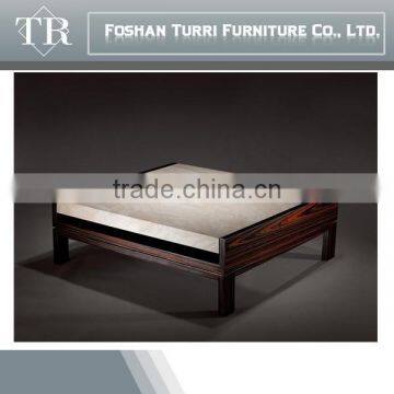 Modern Square Travertine With Tempered Glass Surface Center Table photo-6