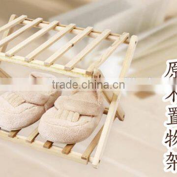 2017 New Style Wooden Shoes Rack Two Layers photo-4