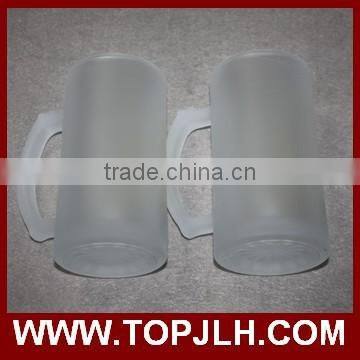Custom Logo Printed Beer Cup Blank Frosted Glass Mug photo-6
