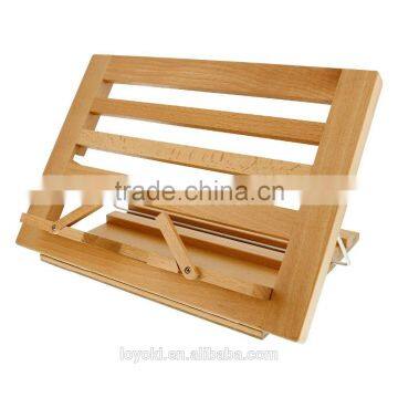 Table Easel & Book Stand Wholesale 2016 New Arrival Adjustable Beech Wood Folding Ipad Stand Book Display Stand photo-2