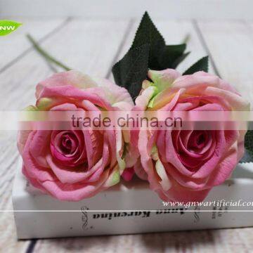 GNW FL-RS65-10CM-PU New Arrival Wholesale Champagne Rose Flower for Sale photo-3
