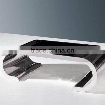 C8048L Antique Golden Silver Mirrored Coffee Table photo-2