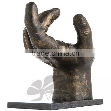 Popular Design Art Decoration Metal Craft Bronze Hand Sculpture photo-2