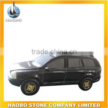 Haobo black granite stone car Popular Design Sports Car Sculpture