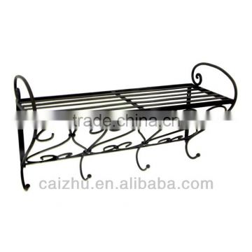 China cheap Iron Wall rack Shelf With Hooks shelves for sale