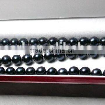 Modern 4-4.5mm Black Akoya Pearl Necklace photo-3
