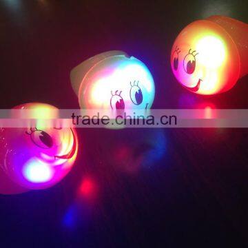 Novelty led flashing plastic soft emoji rings