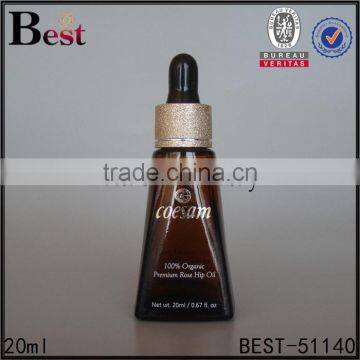 Selling Essential Oil 15ml Frosted Glass Bottle Round Shape Frosted Glass Bottle Massage Oil Black Frosted Glass Dropper Bottle photo-3