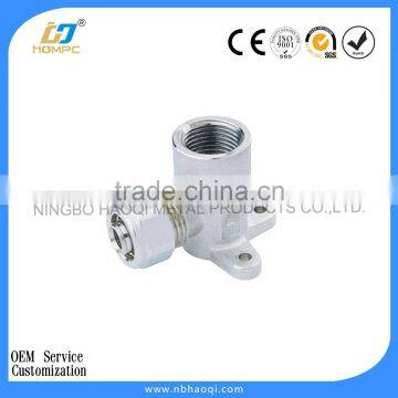 bathroom stainless steel wall plate pipe fitting