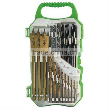 18pcs innovative hss drill,wood drill,masonry drill set in plastic case