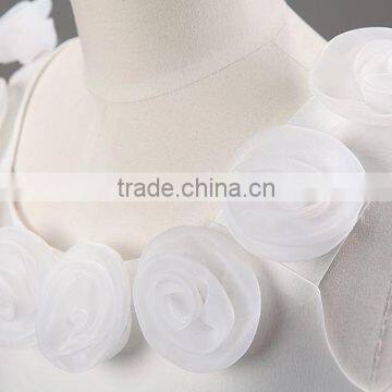 Retail Girl Lace Dress Ruffle Layers Little Girl Princess Party Dress Rose Collar Baby Girls Gauze Evening Dresses Christening photo-6