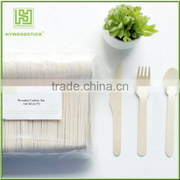 Good Quality 160mm Birch Wooden Disposable Cutlery Set