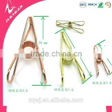 creative metal long tail wire folder binder clips in rose golden silver copper bronze colors 32mm 55mm 70mm