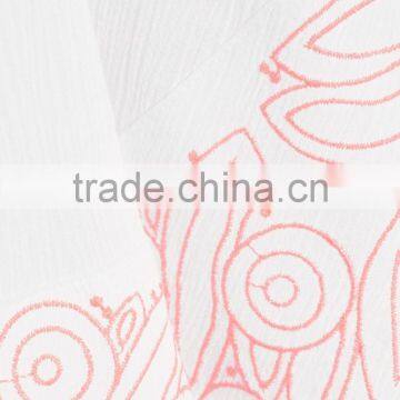 Holiday Sexy Cotton-Crepon Maxi Dress Backless Long Beach Dresses With Colorful Pink Embroidery Tasseled Ties 2016 HSD5840 photo-6