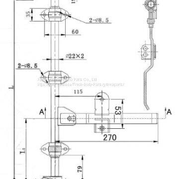 Galvanzied Truck Door Lock for 22mm Tube Door Latch photo-4