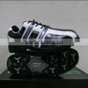 high top classic style golf shoes with spike on the grass for men and women business sports