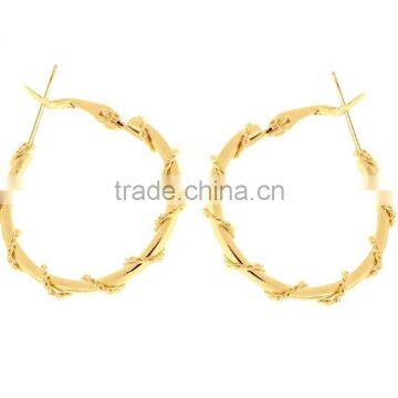 Simply Elegant Gold Plated Hoop Earrings