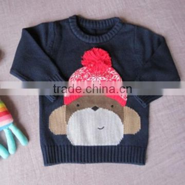 Kids Clothes 2015 Solid Boys Pullover Embroidery Sweater