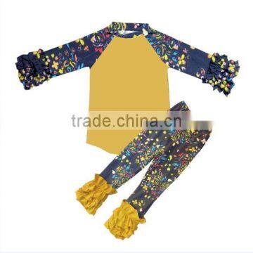 Wholesale Lovely Hot Pink Children Outfit Easter Boutique Clothing Baby Girl Boutique Clothing Sets With Stripes photo-4