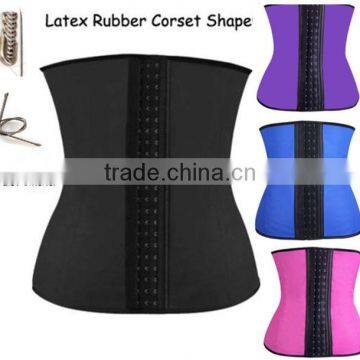 2017 New 9 Steel Boned ladies high quality latex Waist Trainer Corsets