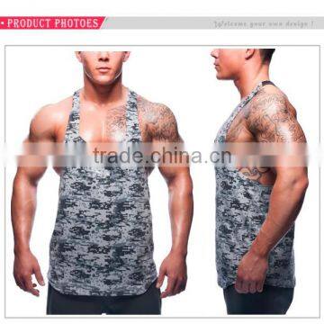Wholesale Muscle Bodybuilding Gym Blank Workout Mens Vest Singlet photo-2