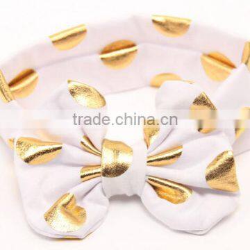 Gold Dot Printed Kids Headband, Cotton Fashion Headband for Kids photo-6