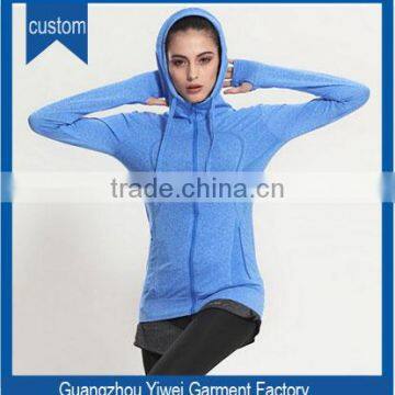 Sport Coat With Hooded Soft Cotton Women's Yoga Wear