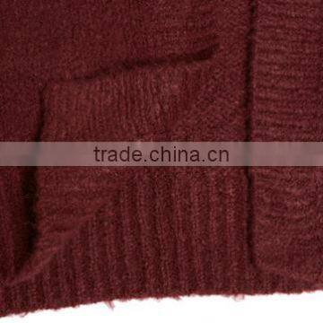Winter Chunky Heavy Gauge Open Front 100% Wool Cardigan Sweater for Women photo-6