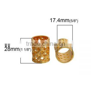 Wholesale Cylinder Gold Plated Zinc Based Alloy Bails For Scarves photo-2
