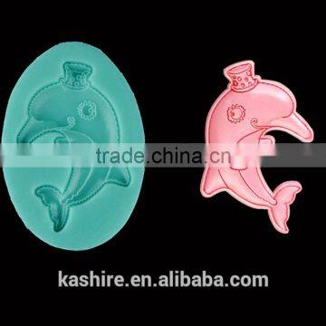 High Quantity Eco-friendly safty Dolphin shape silicone chocolate mould,soap mold,diy cake mould