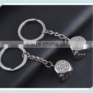3D Dice Keychains Novelty Metal Keyrings Gifts photo-3