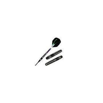 17.0g Black Titanumium Coated Tungsten Soft Tip Darts With Nylon Shafts / Flights