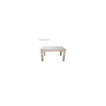 Home Concrete Table Top Four Wooden Legs / Rectangle Concrete Outdoor Table