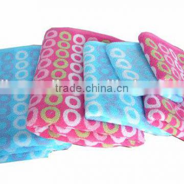 High quality cotton jacquard velour beach towel