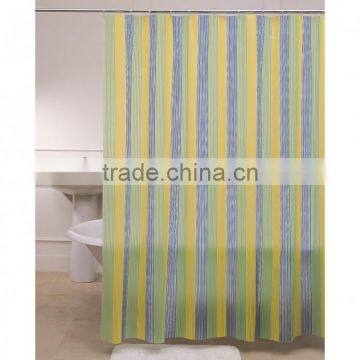 Wholesale 100% Polyester Shower Curtain With Free Shower Curtatin Hooks