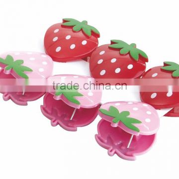 strawberry clip,strawberry shape colorful clip,ABS clip