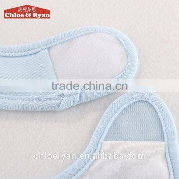 Top Quality Boutique Cute Fancy Plain Blue Cotton Waterproof Baby Bib Manufacturer photo-5