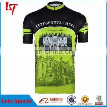 Customized full dye sublimation men's cycling jerseys Popular short sleeves 3/4 zipper cycling jerseys