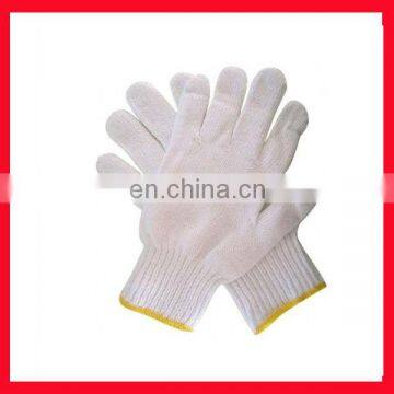 cheap white poly cotton knitted gloves work gloves