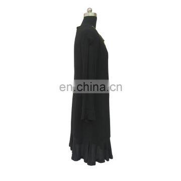 Women Elegant 3/4 Sleeve Black Gashibo Beaded Dress photo-4