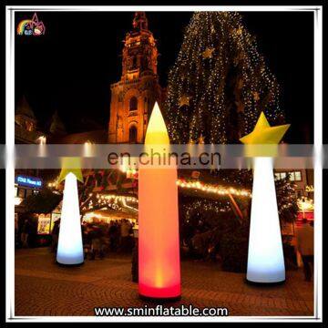 Holiday Outdoor Event Promotional LED Light Cone Decoration Christmas Light Star Cone Pillars