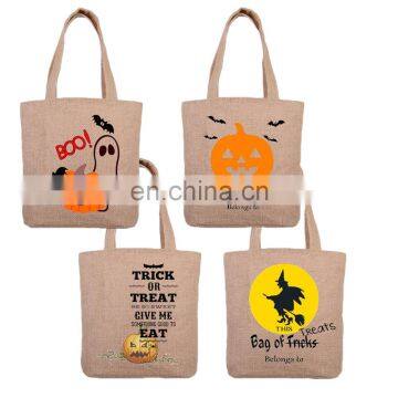 Hot selling halloween stylish fashion gift Jute bag