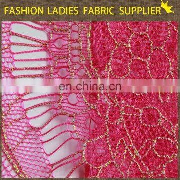 Soild Color Nice Flower High End Ladies Garment Nylon/cotton Lace Fabric photo-6