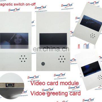 7 Inch Video Greeting Card, Lcd Video in Print, Invitation Lcd Video Greeting Card photo-4
