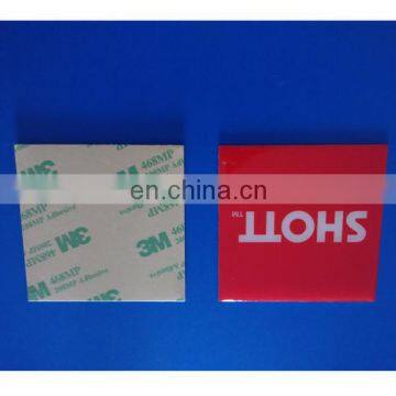 adhesive back custom aluminum square metal plate sticker