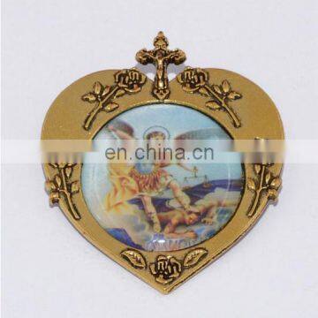 Fashion Metal Label Pin, Heart Shape Religious Lapel Pin photo-2
